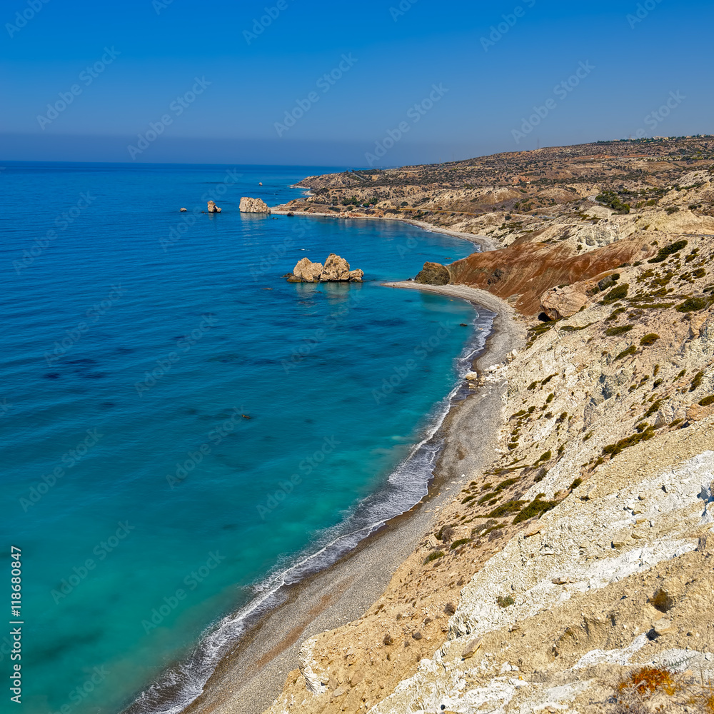 Aphrodite's Rock and Bay in Cyprus