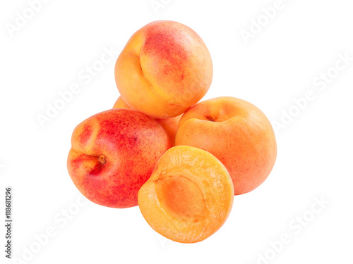 Group ripe apricot