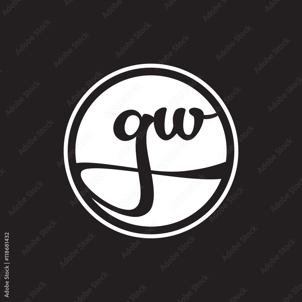 initial letter logo circle with ring white color initial letter logo circle with ring white color