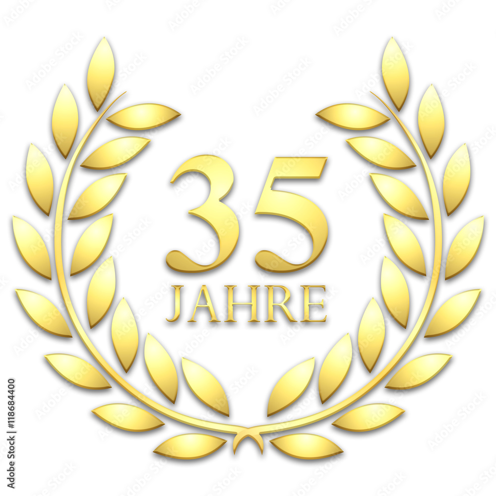 Lorbeerkranz. Gold. 35 jahre Lorbeerkranz. Gold. 35 jahre