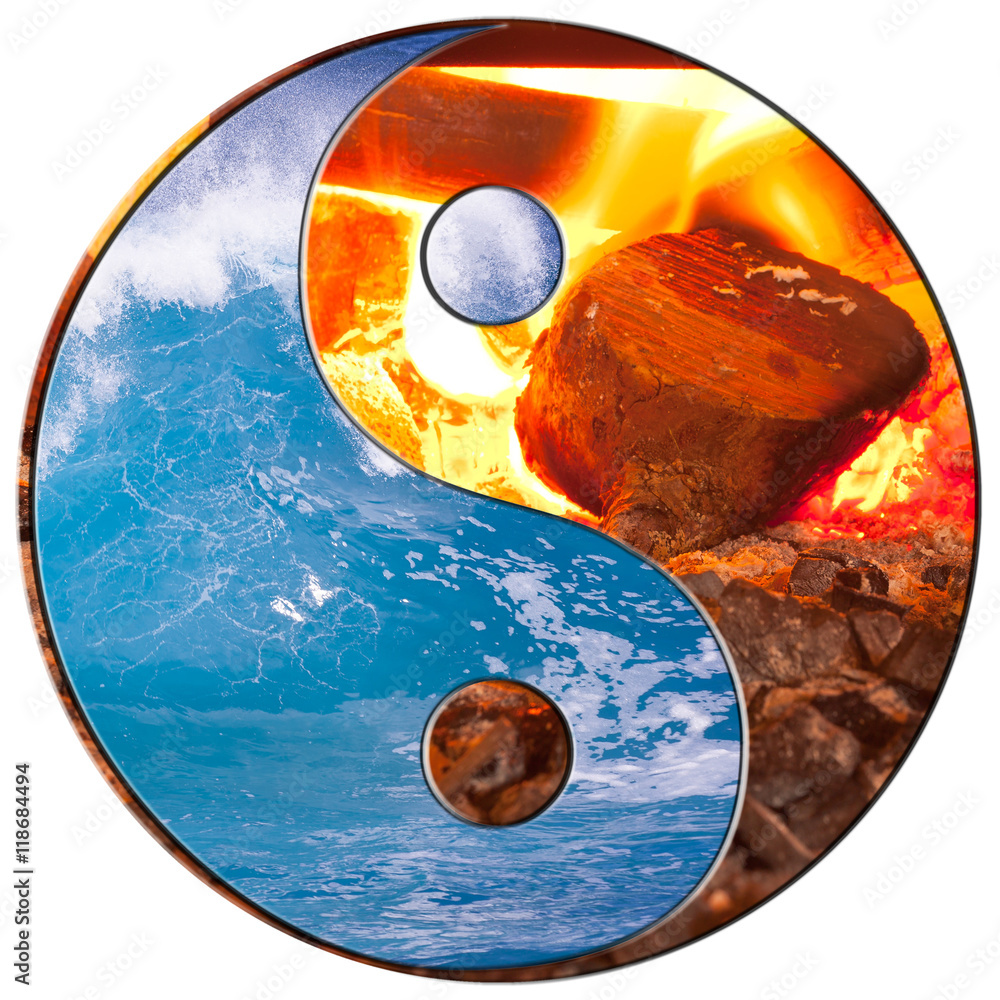 Fotka „ l'eau et le feu, symbole yin yang“ ze služby Stock | Adobe Stock
