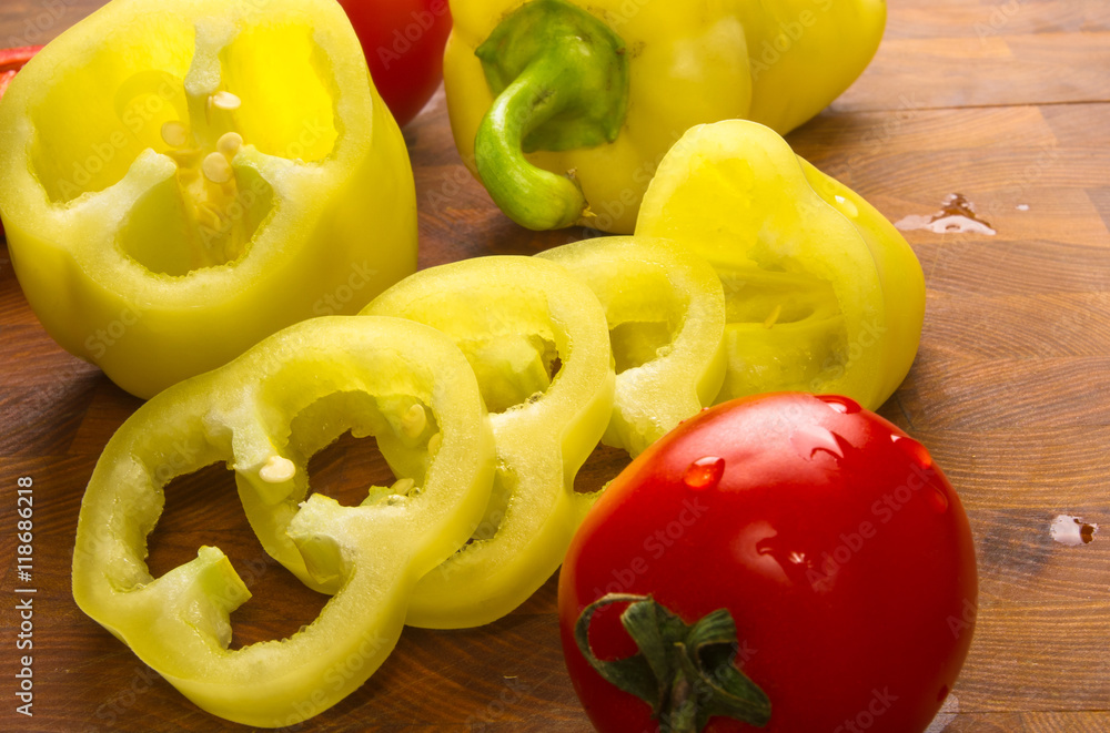 stilllife - different vegetables on wooden Board stilllife - different vegetables on wooden Board