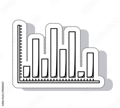 bars statistics isolated icon vector illustration design