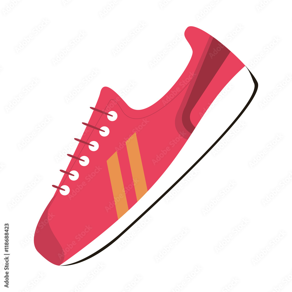 running shoes healthy lifestyle gym fitness icon. Flat and Isolated design. Vector illustration running shoes healthy lifestyle gym fitness icon. Flat and Isolated design. Vector illustration