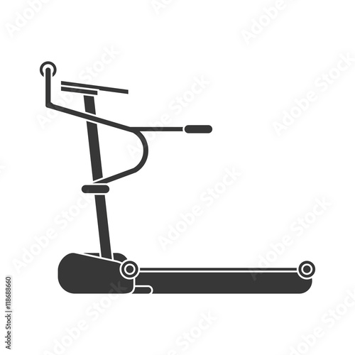 machine healthy lifestyle gym fitness icon. Flat and Isolated design. Vector illustration