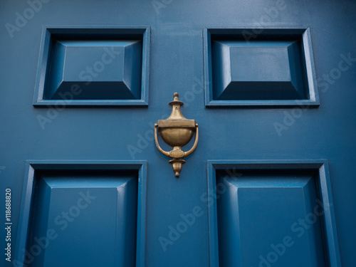 blue door