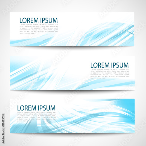 Abstract header blue wave white vector design