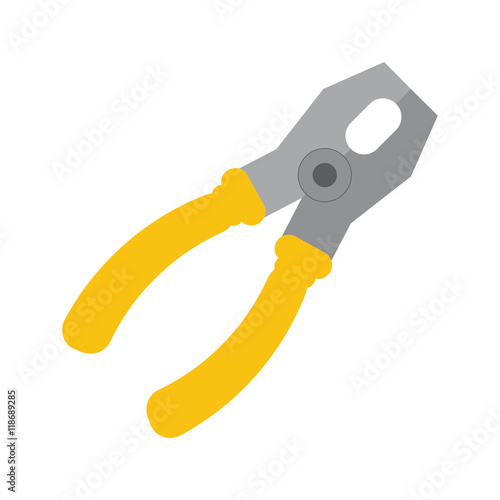 plier tool construction repair icon. Flat and Isolated design. Vector illustration