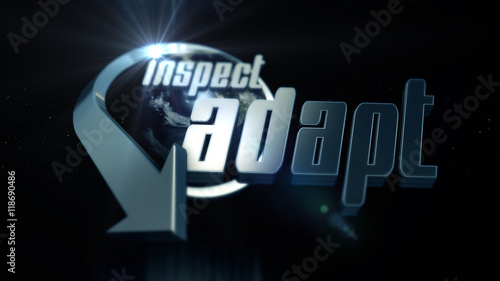 Agile Concept: inspect and adapt - 3D Illustration