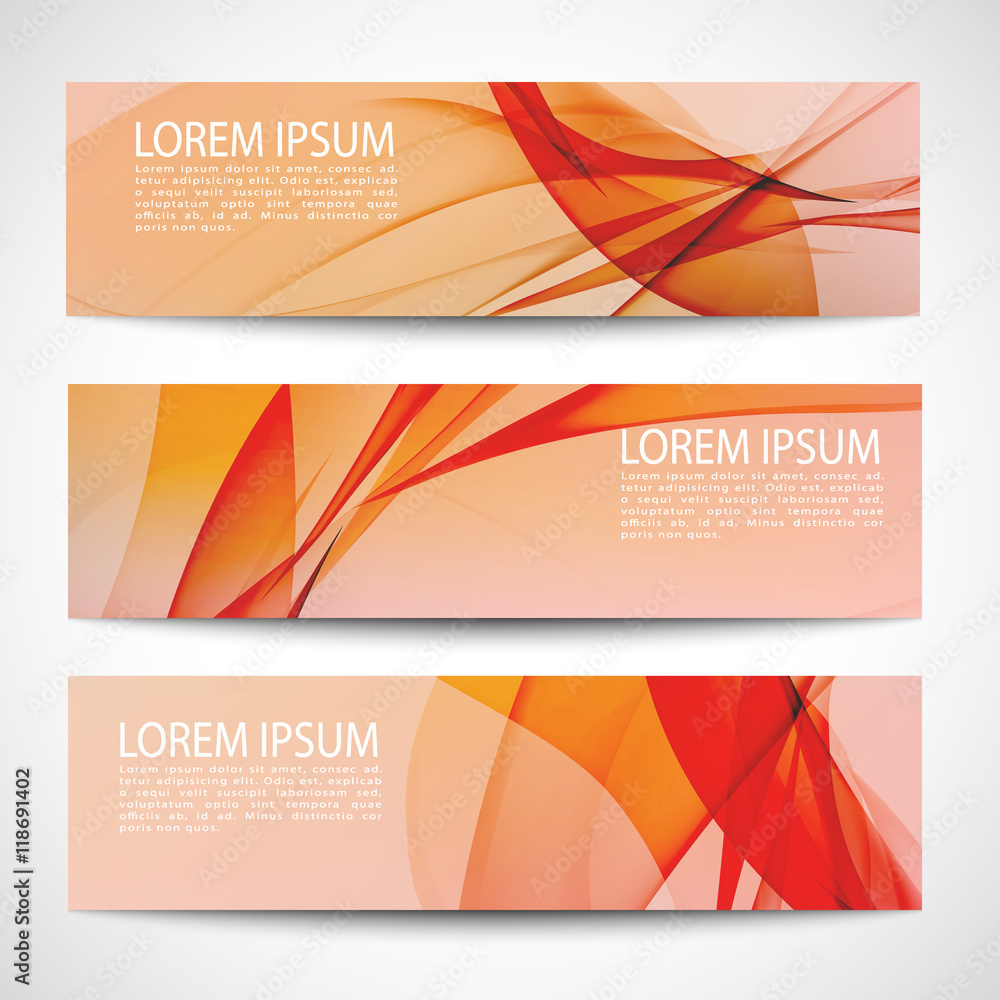 Naklejka premium Abstract header orange wave orange line vector design. Orange background