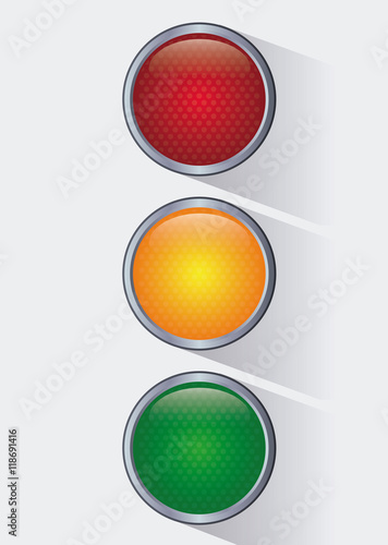 semaphore trafficlight sign warning road street icon. Colorful and isolated design. Vector illustration