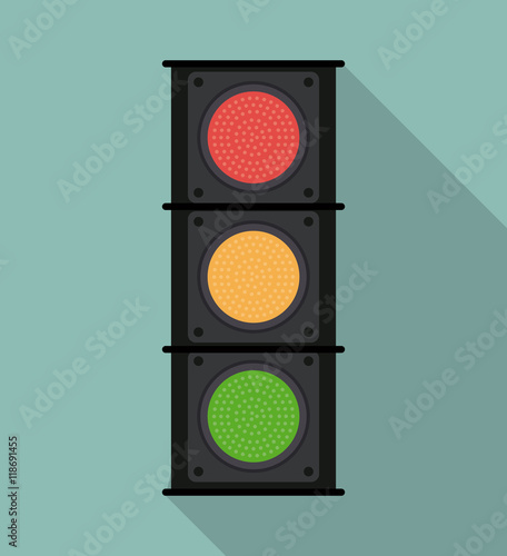 semaphore trafficlight sign warning road street icon. Colorful design. Vector illustration
