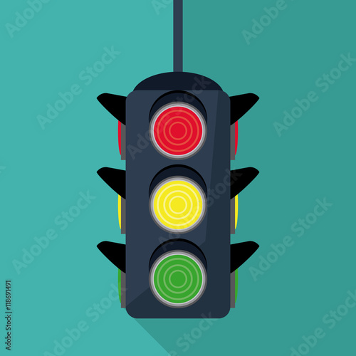 semaphore trafficlight sign warning road street icon. Colorful design. Vector illustration