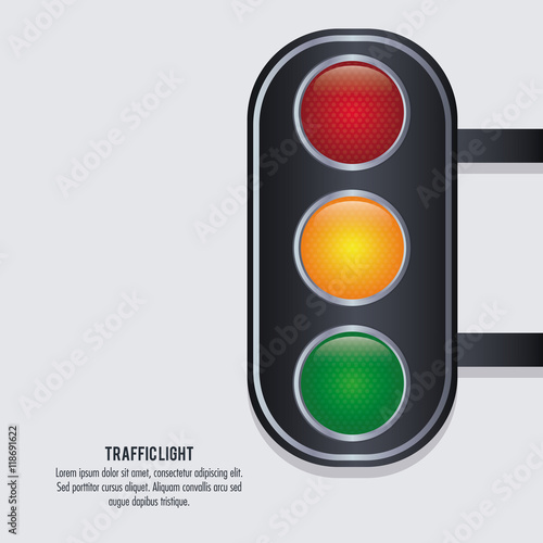 semaphore trafficlight sign warning road street icon. Colorful and isolated design. Vector illustration