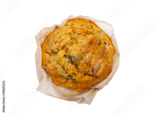Muffin isolated on the white background