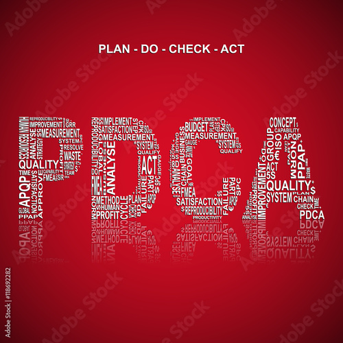 Plan do check act typography background photo
