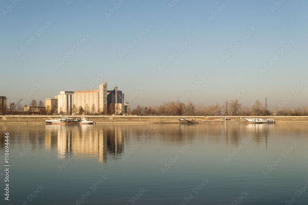 factories along the river Danube