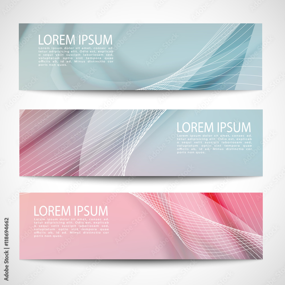 Naklejka premium Abstract header white wave vector design.blue pink purple pastel background