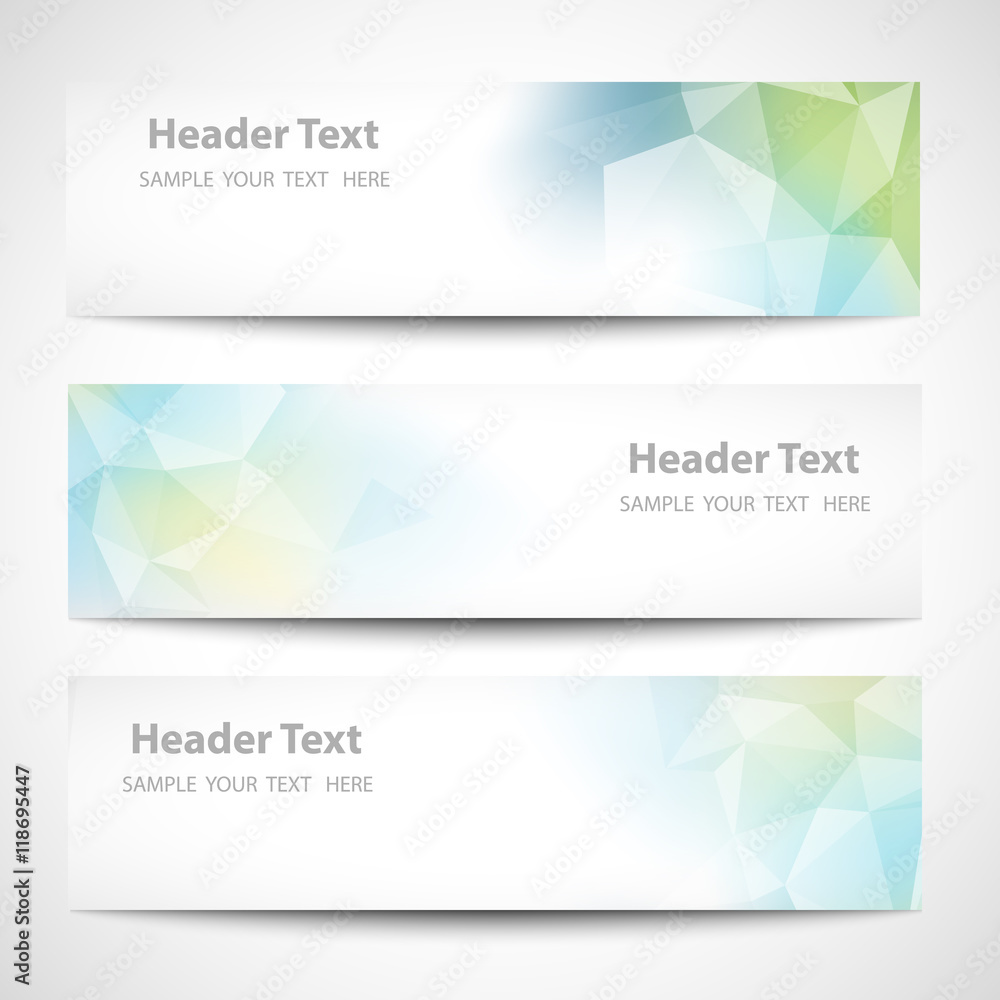 Set of label banner polygon background colorful pattern triangle geometric with space for text and message modern artwork design , vector