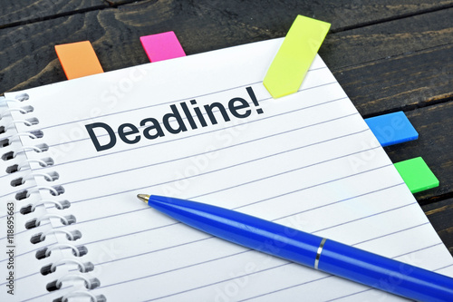 Wallpaper Mural Deadline word on notepad Torontodigital.ca