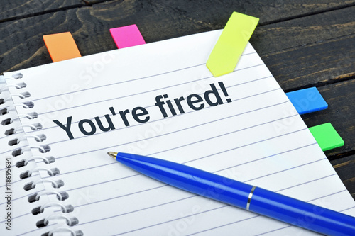 You're fired word on notepad