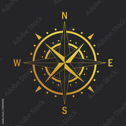 very gold compass