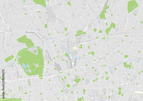 vector city map of north central London, Camden photo