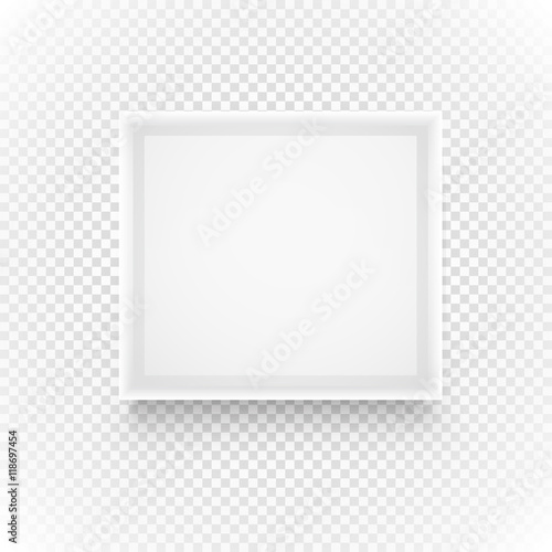 Empty picture frame isolated on transparent background