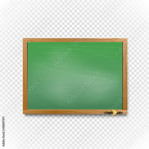 School blackboard on transparent background. Back to school conc