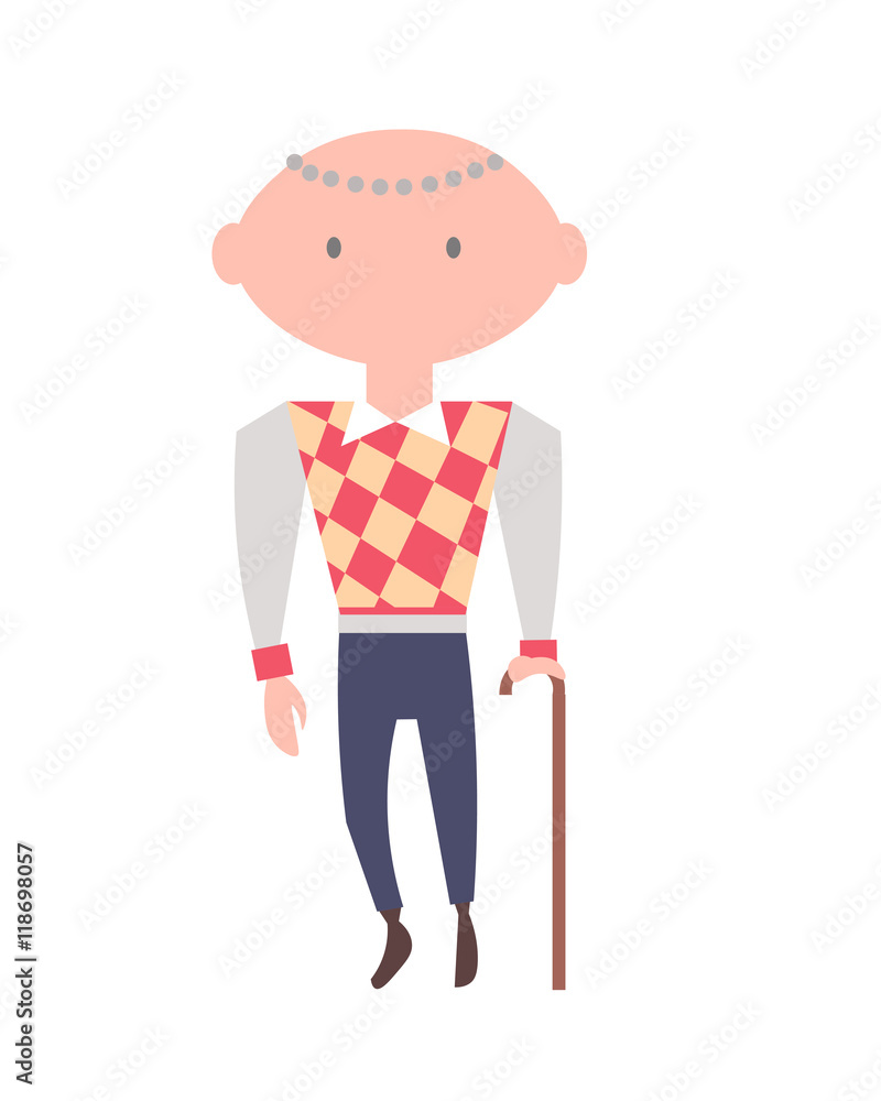 Old Man Character. Vector Illustration Old Man Character. Vector Illustration