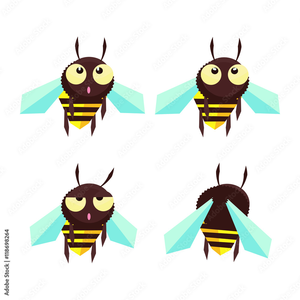 Obraz premium comic bee in a different mood