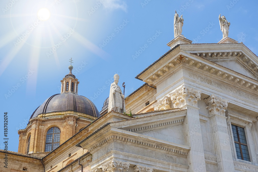 Obraz premium City Cathedral in Urbino, Italy