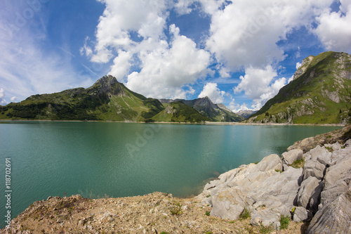 Lake Spullersee In Vorarlberg Austria