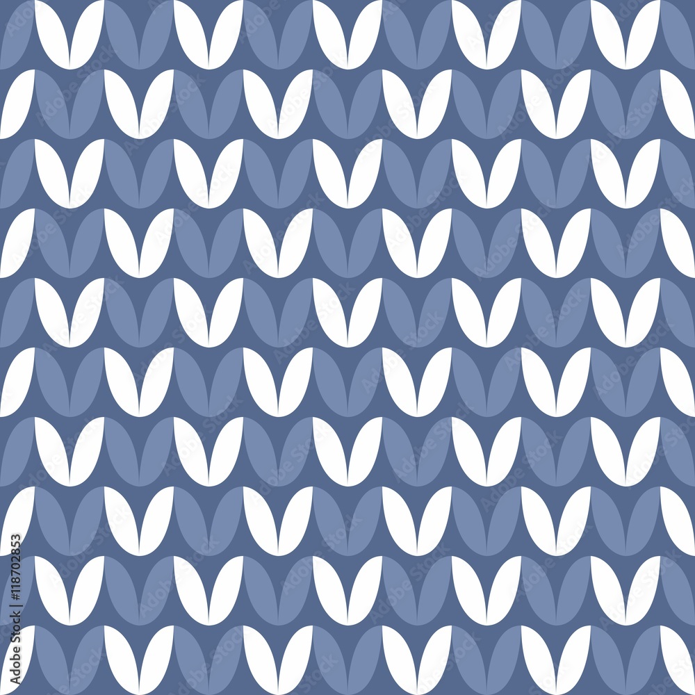 Tile blue and white knitting vector pattern or winter background Tile blue and white knitting vector pattern or winter background