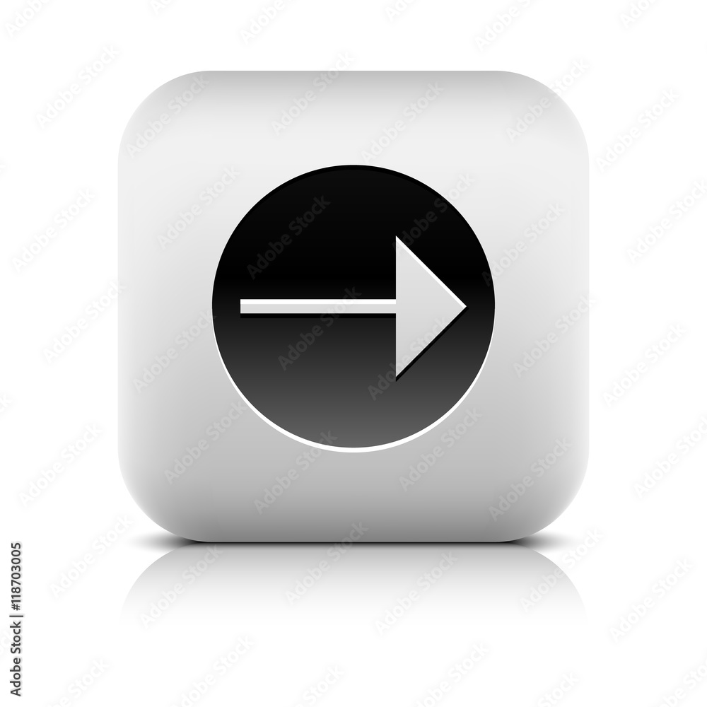 Web Icon with arrow sign in black circle Web Icon with arrow sign in black circle