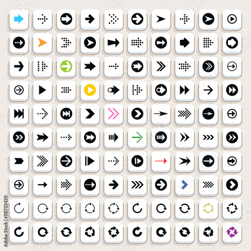 Set arrow icon souare button