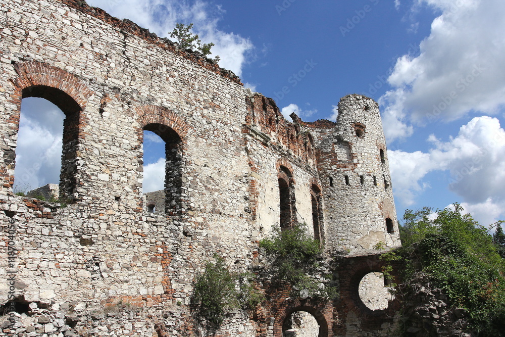 Old polish castle ruins in Rudno