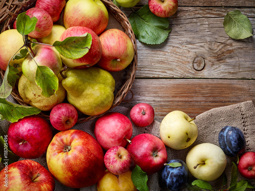 Fototapeta Naklejka Na Ścianę i Meble -  beautiful autumn fruits