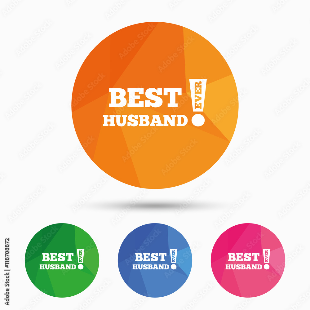 Best husband ever sign icon. Award symbol. Best husband ever sign icon. Award symbol.