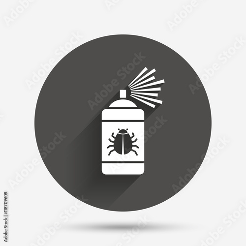 Bug disinfection sign icon. Fumigation symbol.
