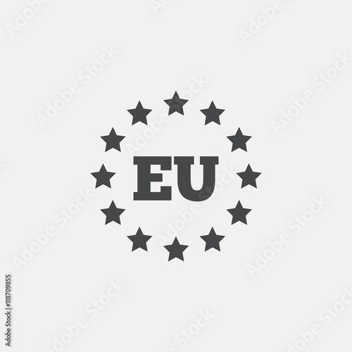 European union icon. EU stars symbol.