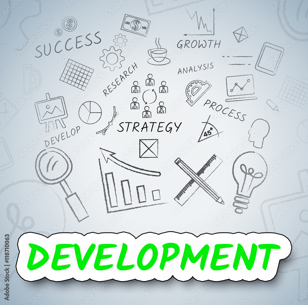 Development Icons Means Growth Progress And Evolution Development Icons Means Growth Progress And Evolution