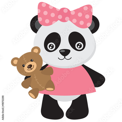 Fototapeta Naklejka Na Ścianę i Meble -  Cute panda vector illustration
