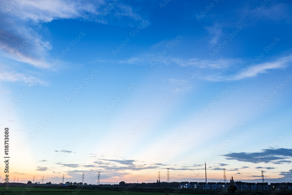 The beautiful clouds in the sky at sunset The beautiful clouds in the sky at sunset