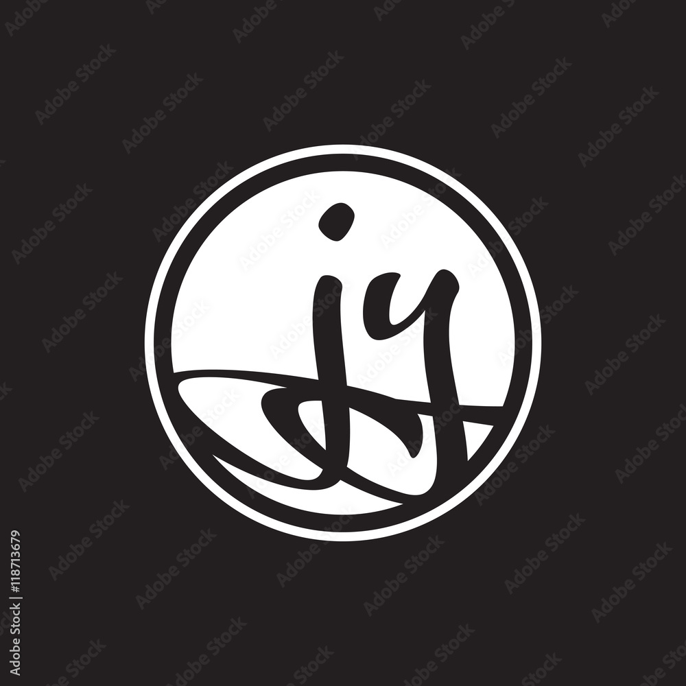 initial letter logo circle with ring white color initial letter logo circle with ring white color