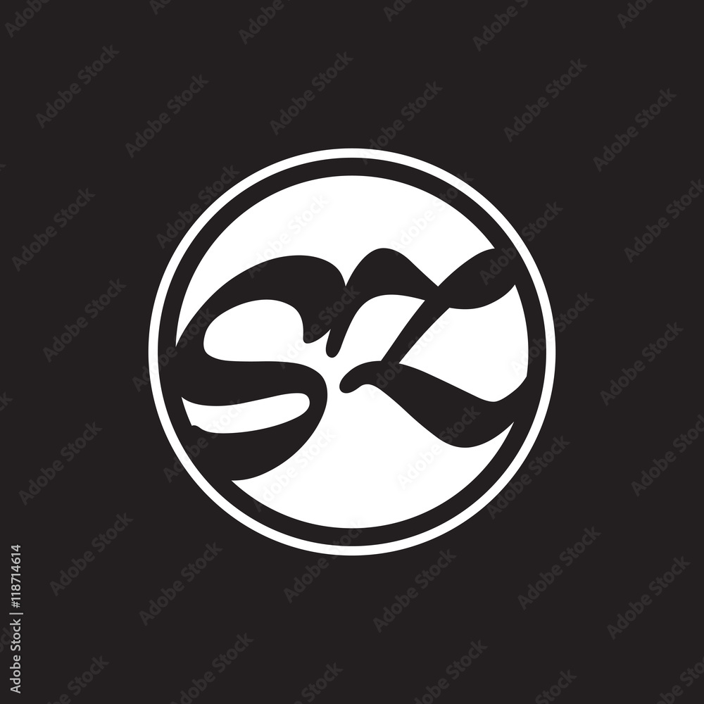 initial letter logo circle with ring white color initial letter logo circle with ring white color