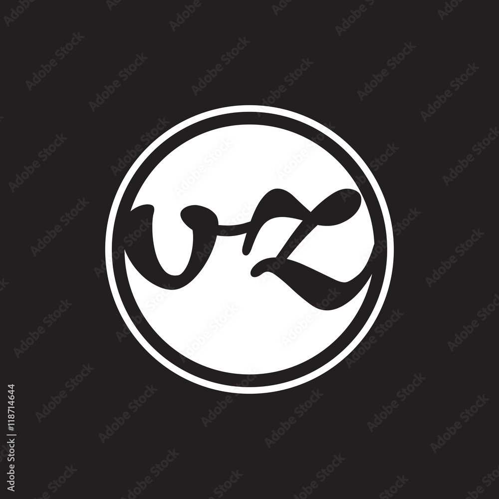 initial letter logo circle with ring white color initial letter logo circle with ring white color