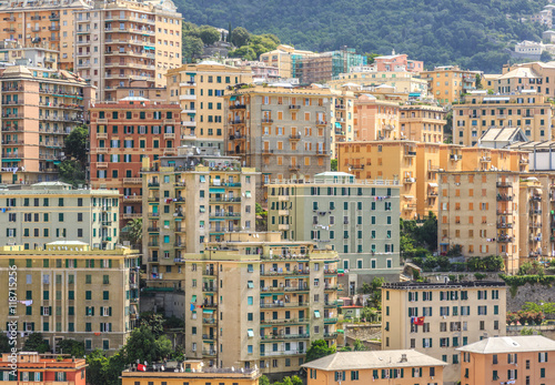 Genoa old city view horizontal