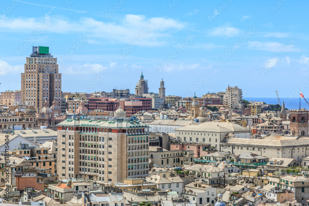 Genoa old city view