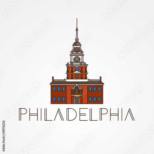 Independence Hall The symbol of Philadelphia, USA.